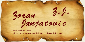 Zoran Janjatović vizit kartica
